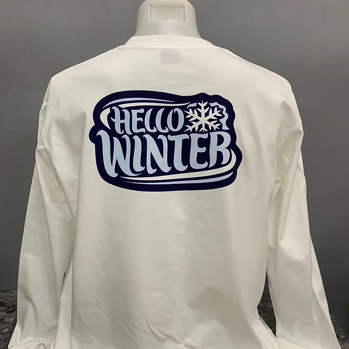 HELLO WINTER – Oversize Long Sleeve Tee by StylishGirl
