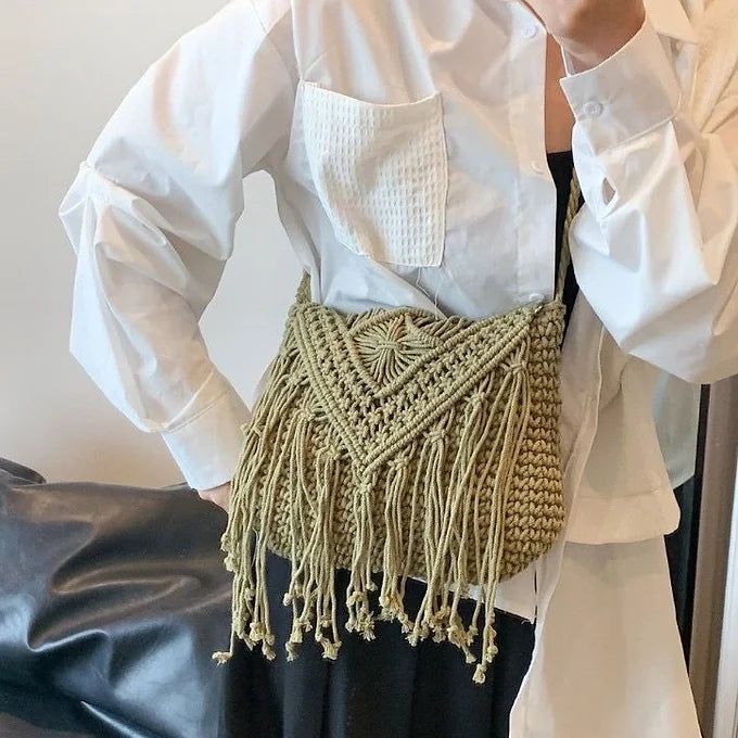 Woven Tassel Bag