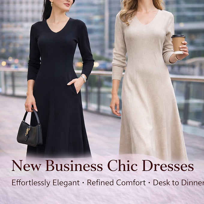 ✨ Elegant Comfort Knit Dress | Stylishgirl by Jai ✨