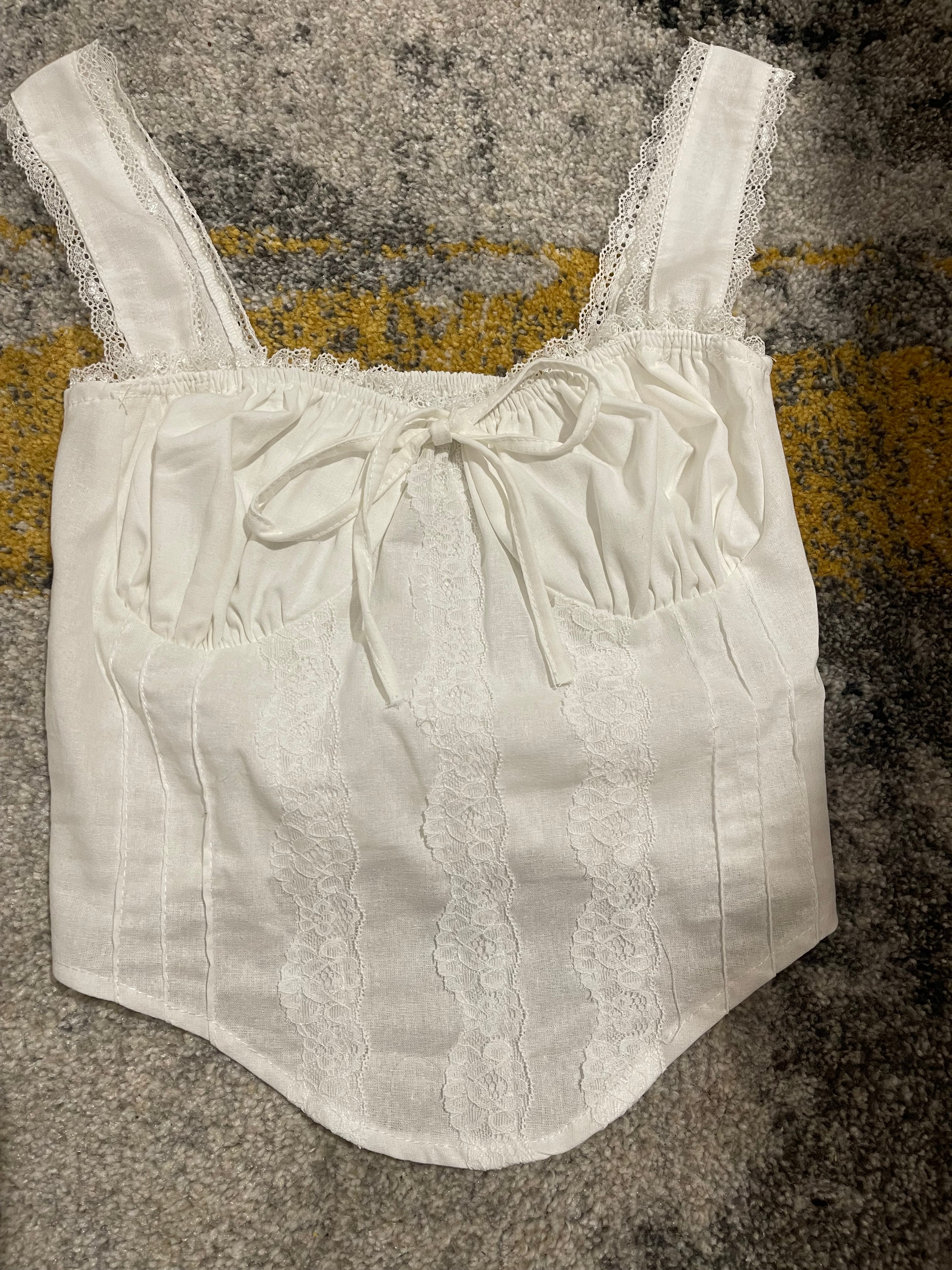 Stylishgirl White Corset Top