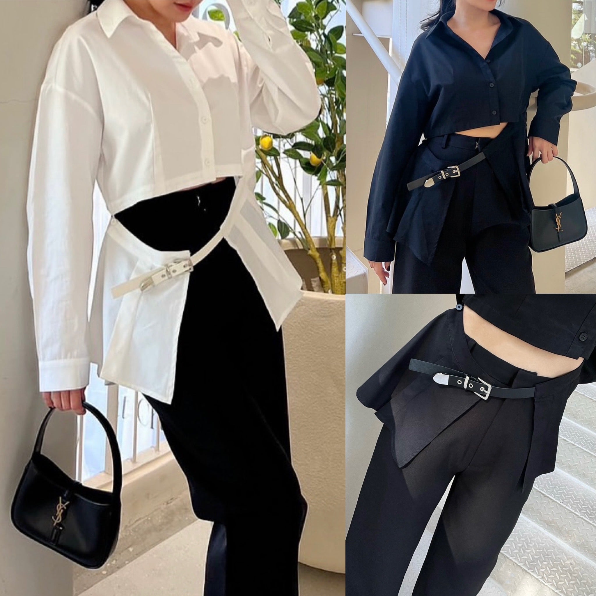 Tailored Cotton Belted Shirt