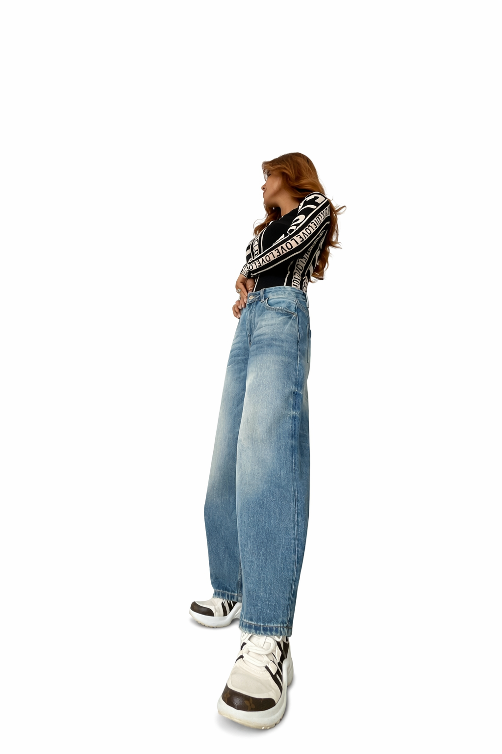 Straight wide fit Korean Style Jeans