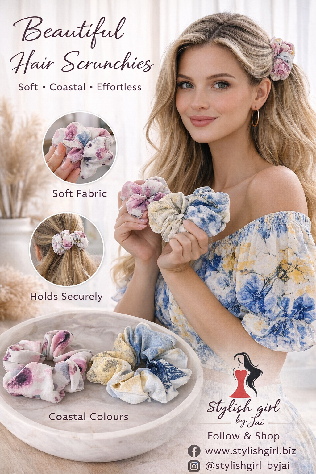 ✨ Beautiful Hair Scrunchies – By Stylishgirl by Jai ✨