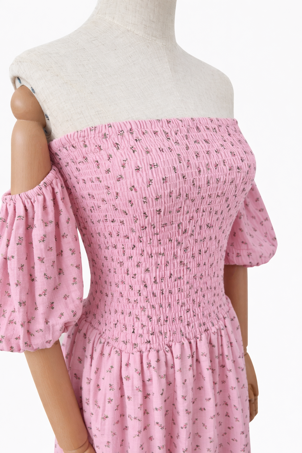 Stylish Girl - Off-Shoulder Floral Midi Dress