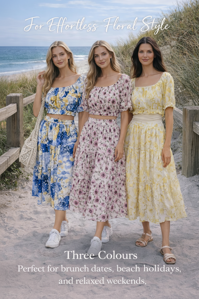 ✨ Golden Bloom Summer Two-Piece Set ✨