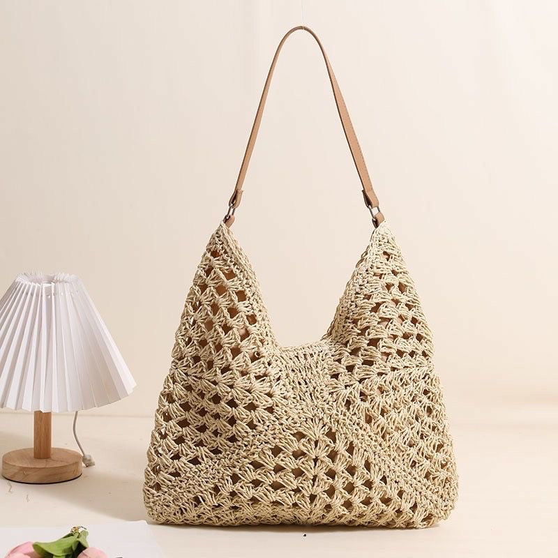 ✨ The Cotton Crop Top & Crochet Bag Set